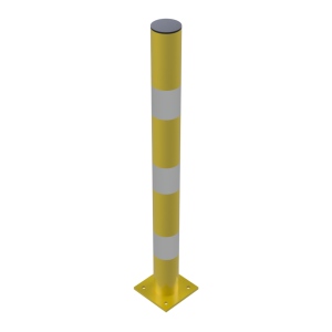 Törmäyspollari 88,9 mm x 1000 mm heijastin raidoilla