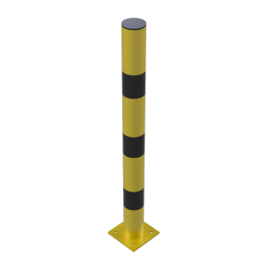Törmäyspollari 88,9 mm x 1000 mm mustilla raidoilla